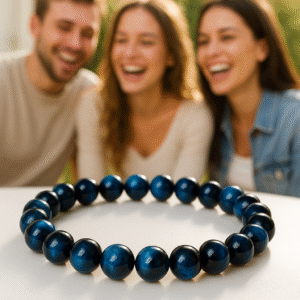 Pulsera Nadando<br>Ojo de Tigre Azul